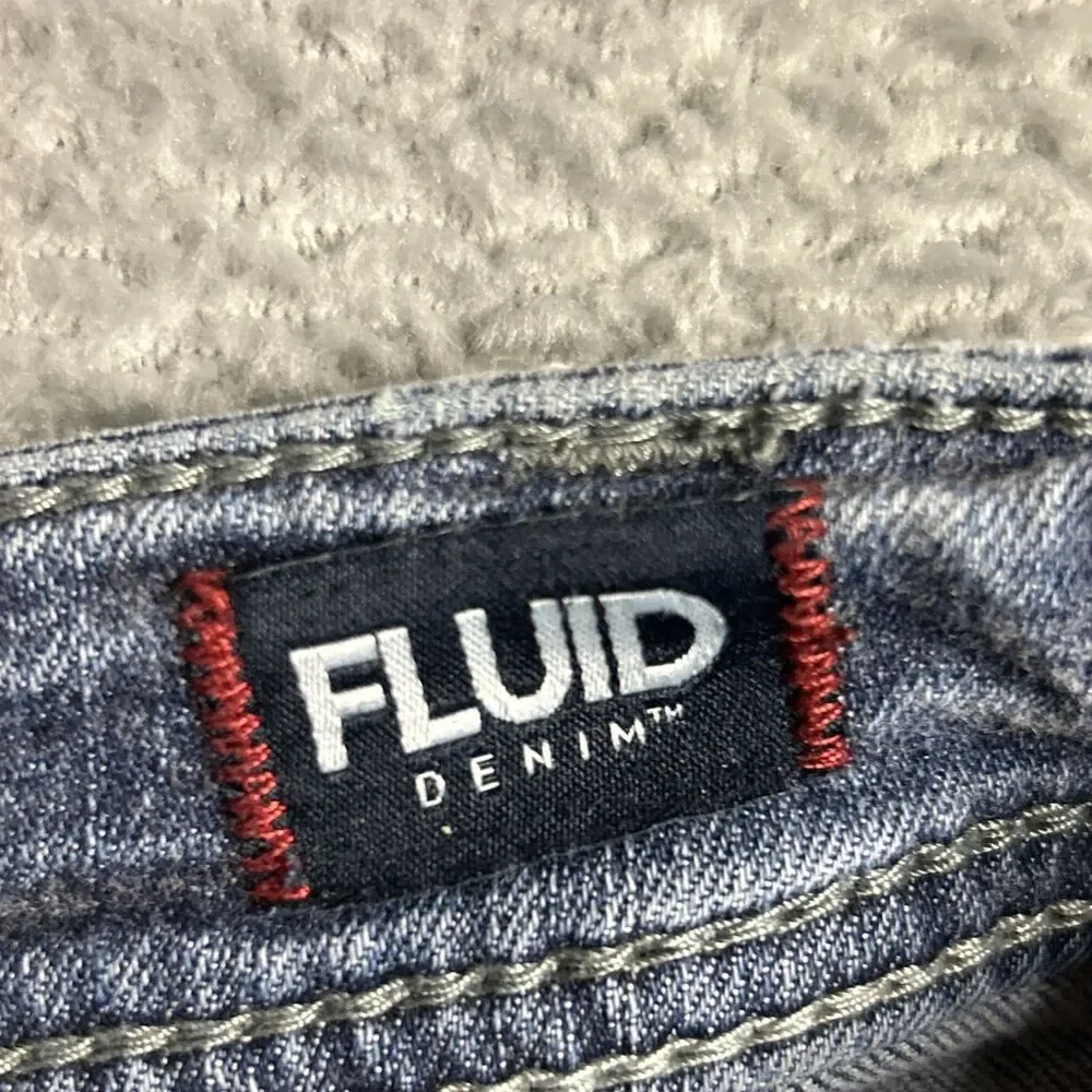 Silver Fluid Denim Suki Mid Capri Womens Jeans 14/23 Medium Wash Y2K